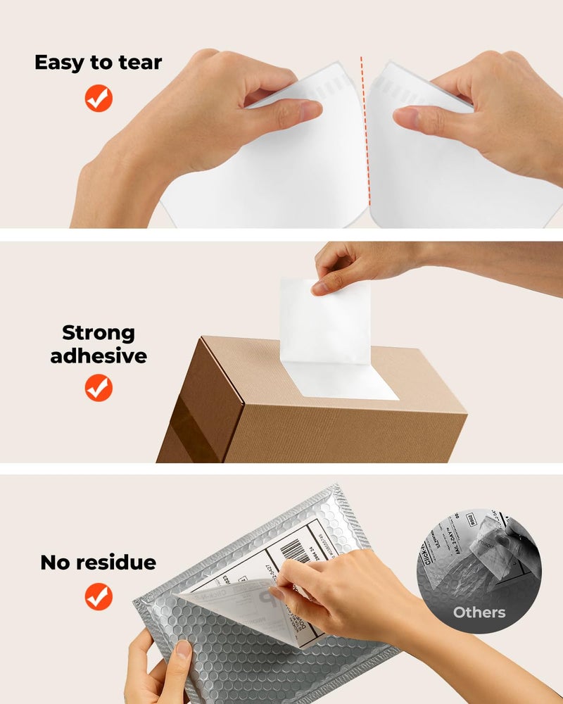 MUNBYN 4"x6" Direct Thermal Printer Label, Shipping Labels Compatible with Rollo, Jadens, Nelko, DYMO 4XL 1744907,1755120, 220 Sheets/Roll - Image 5