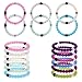 FROG SAC 6 Beaded Bracelets for Teen Girls UV Solar Reactive Silicone Bracelet Pack Cute Stretch Bead Bracelets for Kids That Change Color In The Sun VSCO Girl Birthday Party Favors - Image 3