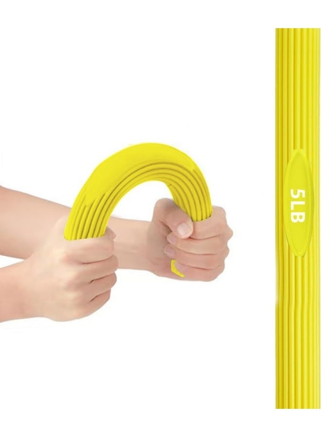COYO Tennis Elbow Therapy Bar, Relieve Tendonitis Pain & Improve Grip Strength, Resistance Bar for Golfers Elbow & Tendinitis, Yellow, Extra Light, Beginner - Image 1