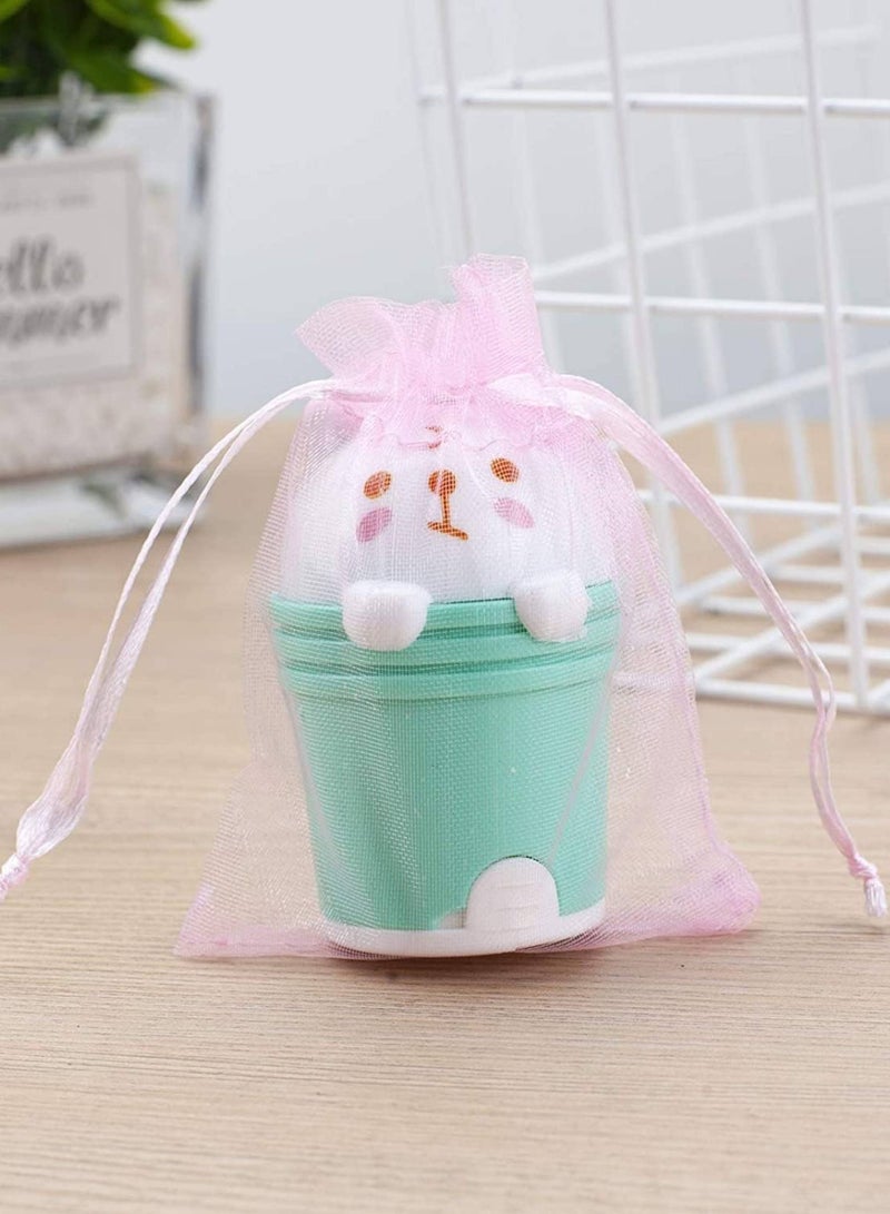 25Pcs Organza Bags 9X12cm , Pink Baby Shower Favor Bags, Small Drawstring Mesh Jewelry Gift Pouches Wedding Party Candy Bags  - Image 3