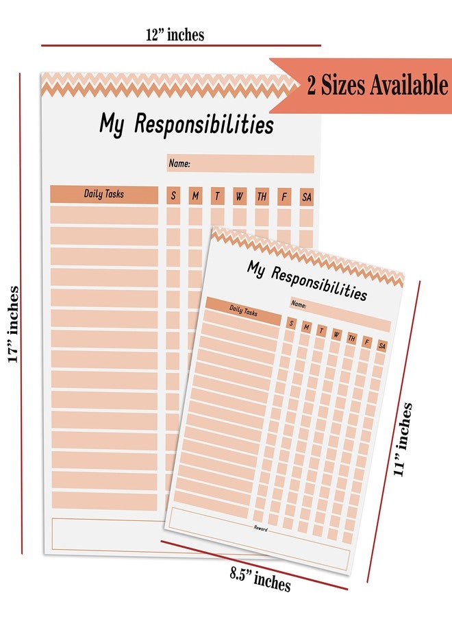 Inkdotpot Magnetic Whiteboard My Responsibilities Chore Chart for Refrigerator - Dry Erase Behavior Chart for Kids Responsibility Chart with 2 Fine Tip Marker & Eraser-GB - Image 4