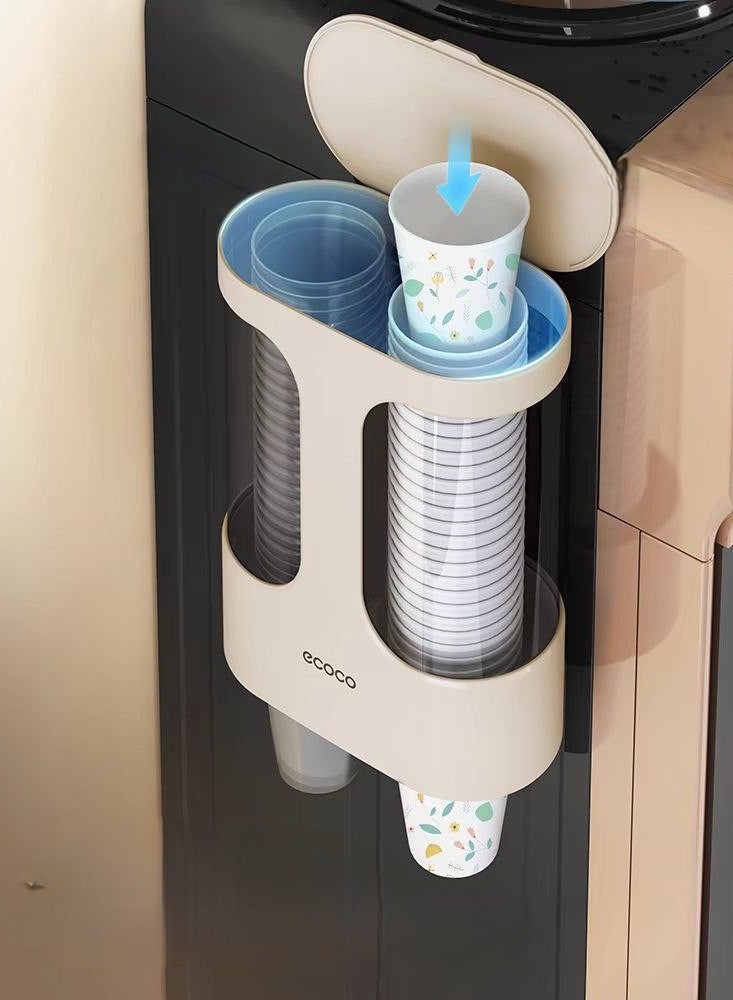 إيكوكو ديسبنسر أكواب زوجي بتصميم أنيق – حامل أكواب مزدوج يُركب على ديسبنسر المياه والعصائر | مناسب للمنزل والمكتب - Image 1