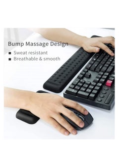 ECVV Memory Foam Mouse & Keyboard Wrist Rest Set for Pain Relief Easy Typing, Ergonomic Mouse Pad Wrist and Keyboard Wrist Support for Work/Gaming/Study  - Image 4
