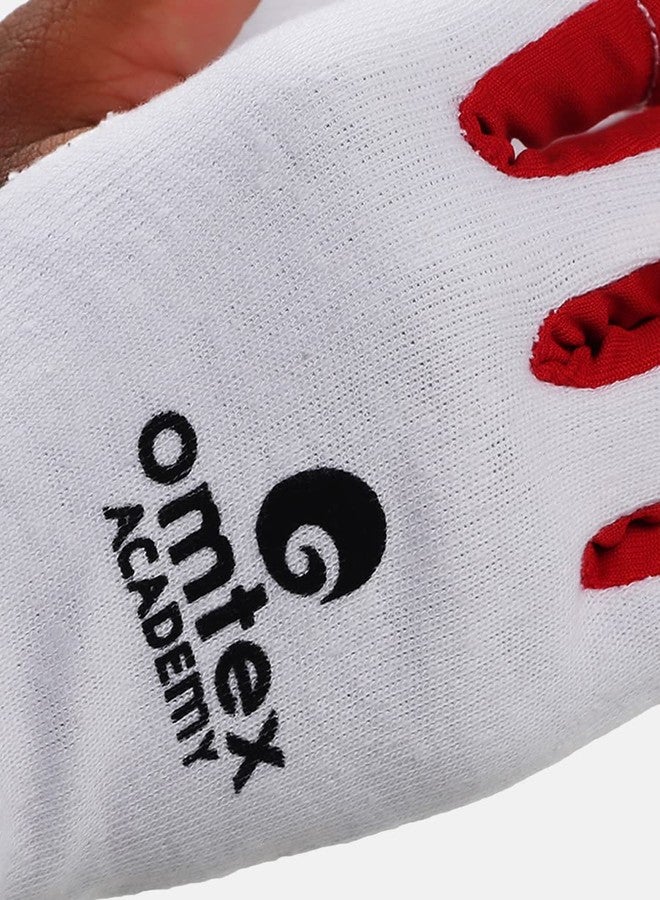 omtex Cricket White Inner Gloves Cut Fingures - Academy - Image 3