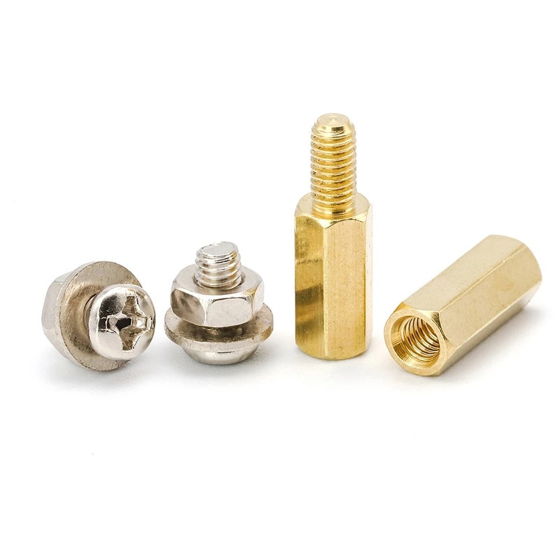 910Pcs/set M3 Male Female Hex Brass Standoff Spacer Kit with Screw Nut and Washer pcb motherboard standoff Assortment Kit - Image 4