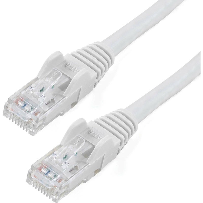 StarTech.com 3ft CAT6 Ethernet Cable - White CAT 6 Gigabit Ethernet Wire -650MHz 100W PoE RJ45 UTP Network/Patch Cord Snagless w/Strain Relief Fluke Tested/Wiring is UL Certified/TIA (N6PATCH3WH) - Image 1
