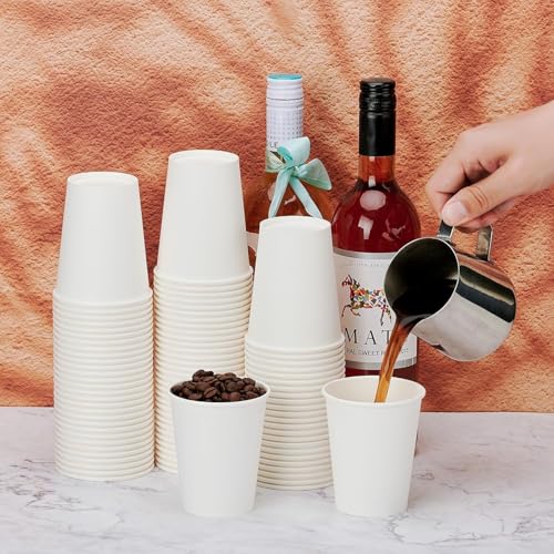 Amit Marketing 200 ml Disposable White Paper Cups, Use & Throw Plain Drinking Glasses for Hot & Cold Beverages, Eco-Friendly & Leak-Proof for Office, Home, Office, Party & Wedding Events (300 Piece) - Image 5