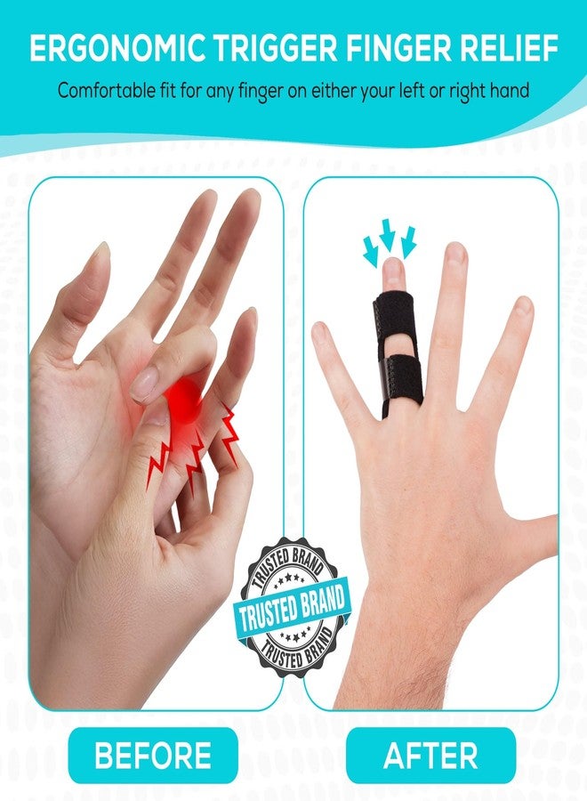 جبيرة أصابع MedVance Elivo، بحزام مزدوج، دعامة داعمة لإصبع الزناد للإبهام والسبابة والوسطى والبنصر والخنصر، مقاس صغير، عبوة واحدة - Image 3