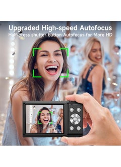 Milatech Digital Camera, Autofocus UHD 4K Vlogging Camera with 32GB Card, 48MP 16X Digital Zoom Digital Camera  - Image 2