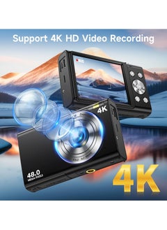 Milatech Digital Camera, Autofocus UHD 4K Vlogging Camera with 32GB Card, 48MP 16X Digital Zoom Digital Camera  - Image 3
