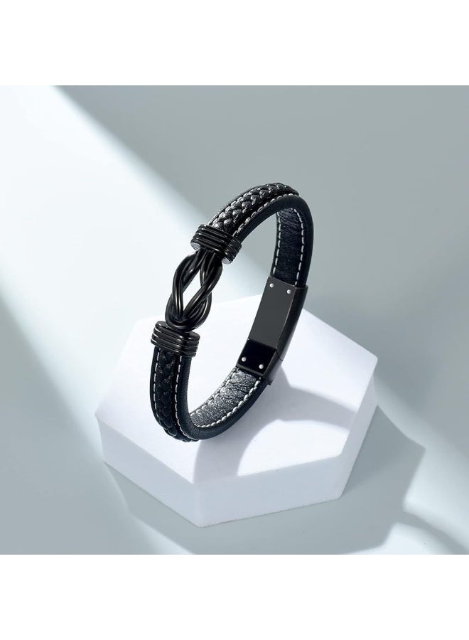 Premium Braided Leather Bracelet for Men – Stylish, Durable & Timeless Design