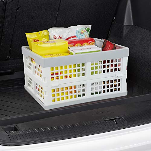Vababa 3-Pack Plastic Stackable Collapsible Storage Crate, 15 L Stacking Folding Storage Basket - Image 5