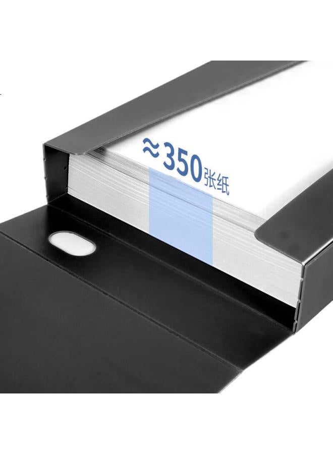 Simaa 37Mm File Box, Vat Invoice Box, Thickened Desktop Financial Party Building Exam Paper Storage, Receipt Organizer, 6075 Black - Image 2
