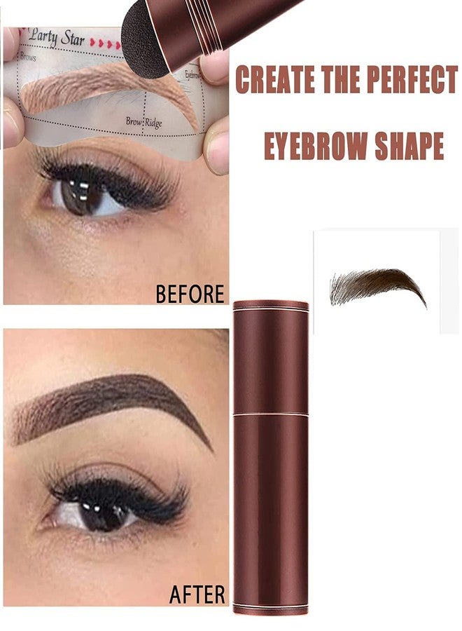WROPZO Eyebrow Stamp Shaping Kit- Eyebrow Powder Stamp Makeup with 10 Reusable Eyebrow Stencils hicker and Fuller Brows Eyebrow Pen Brushes,Waterproof Long Lasting Buildable Eyebrow Makeup - Image 5