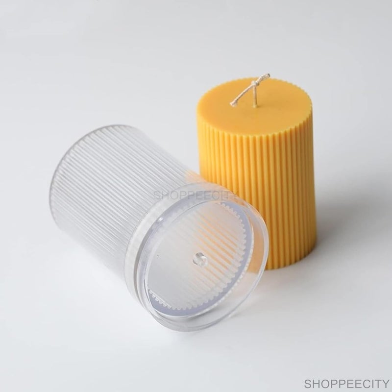 Shoppeecity Polo Striped Pillar Candle Mold I Long Rod Cylinder Acrylic Candlestick Wax Mould I for DIY Handmade Cake Dcor Aromatherapy Candles Making Home Wedding Party Decoration 5 X 75 CM - Image 3