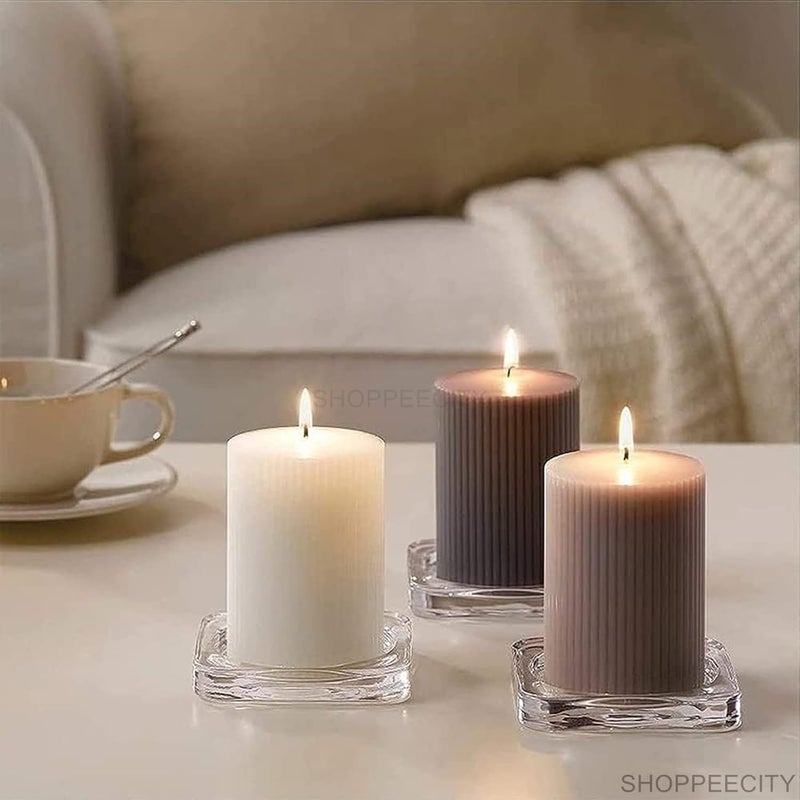 Shoppeecity Polo Striped Pillar Candle Mold I Long Rod Cylinder Acrylic Candlestick Wax Mould I for DIY Handmade Cake Dcor Aromatherapy Candles Making Home Wedding Party Decoration 5 X 75 CM - Image 2