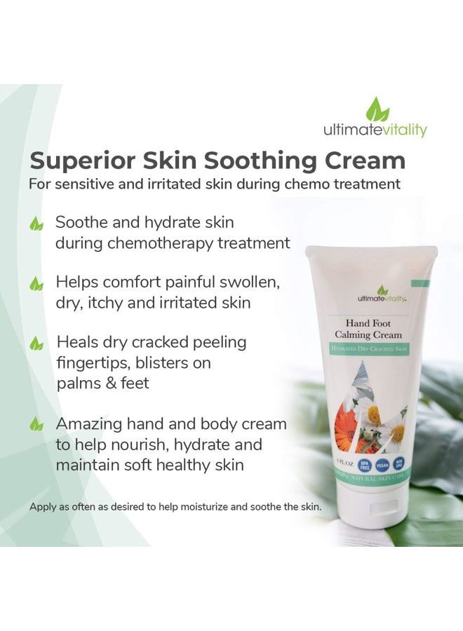 UltimateVitality Hand Foot Cream for For Oncology Patients, Intensive Natural and Organic Moisturizing Cream for sensitive Irritated Skin During Chemo Treatment - 6 Ounces - Image 3