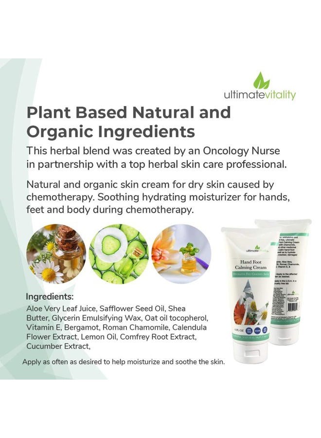 UltimateVitality Hand Foot Cream for For Oncology Patients, Intensive Natural and Organic Moisturizing Cream for sensitive Irritated Skin During Chemo Treatment - 6 Ounces - Image 5