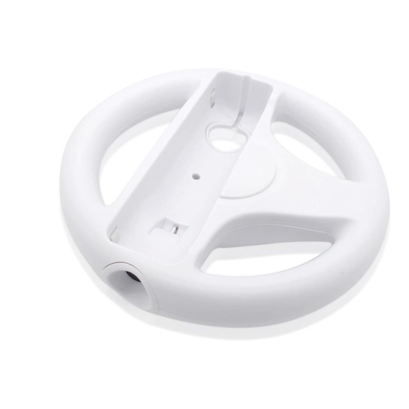 Wii Steering Wheel, 2 Pack White 7.09 X 1.57 Inch Lightweight ABS Plastic - Quick Installation Ergonomic Grip Infrared Cutout Racing Wheel for Wii Remote Racing Games, Mario Kart - Image 3
