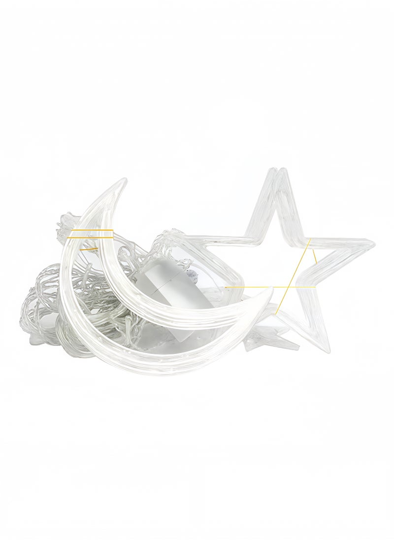 Maston - Ramadan Decorative LED Lights with Stars and Moons, Festive Home Decor for Ramadan Nights - Image 1