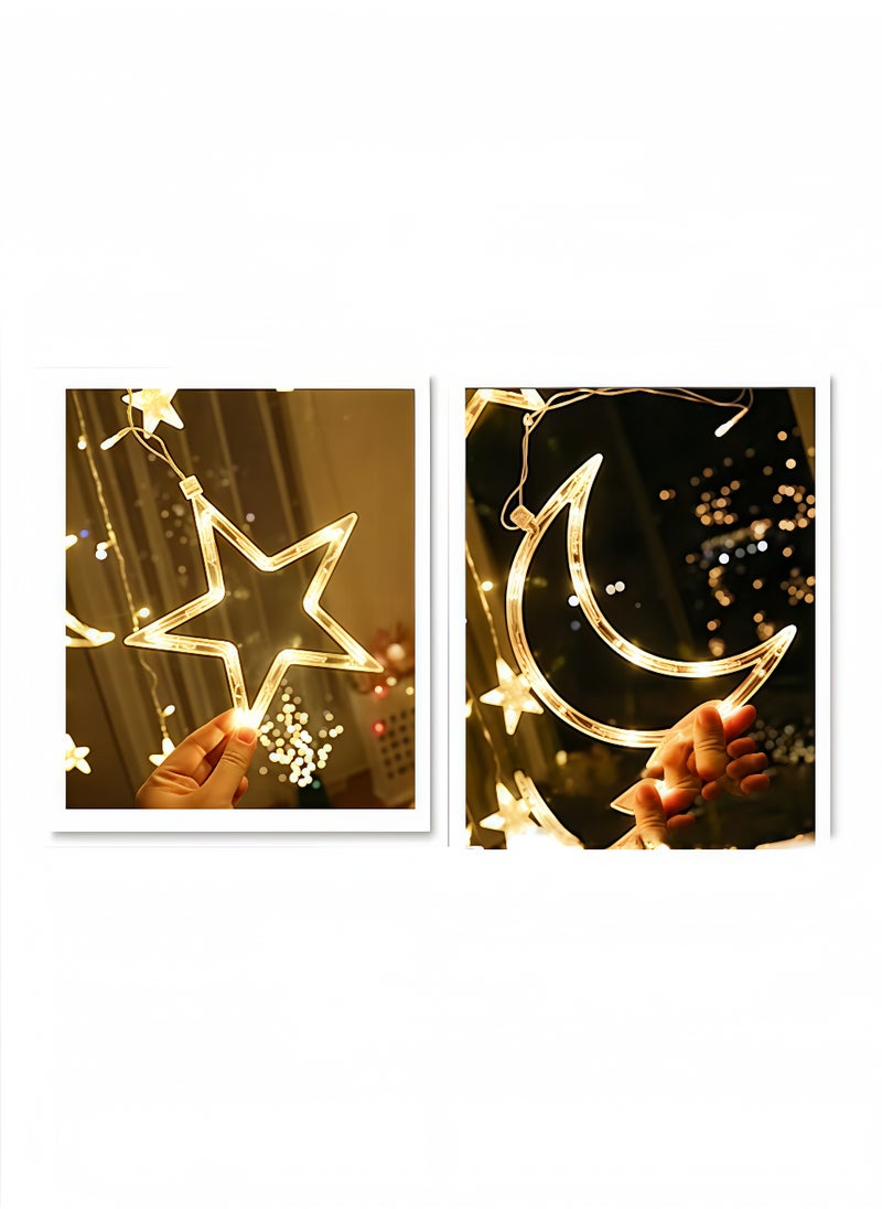 Maston - Ramadan Decorative LED Lights with Stars and Moons, Festive Home Decor for Ramadan Nights - Image 1