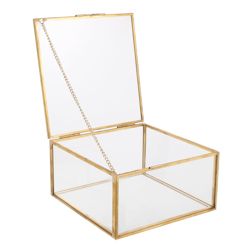 Lidded Jewelry Displaying Case Small Decorative Box Clear Box Glass Storage Box Clear Storage Container Clear Jewelry Case Glass Jewelry Box - Image 5