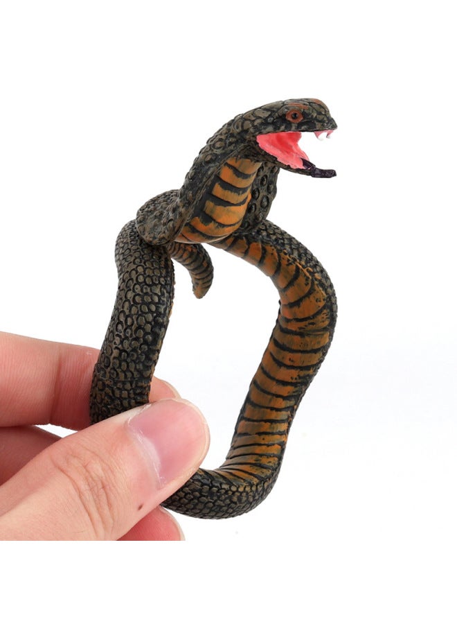 Realistic Animal Plant Simulation Models Toy For Children's Education Play-Color:Snake Bracelet-Rattlesnake  - Image 5