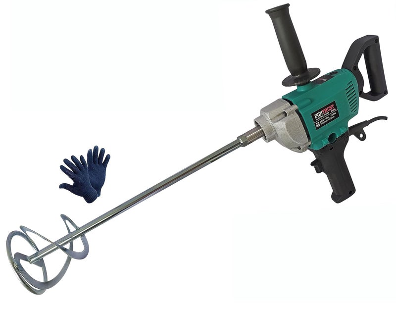 Inditrust 1250W 6 MONTHS WARRANTY Paint mixer Electric Multi Purpose Stirring Machine for Mixing Putty/Cement/Paint 100% Copper Winding 900 RPM (WITH 1 SPIRAL ROD) - Image 1