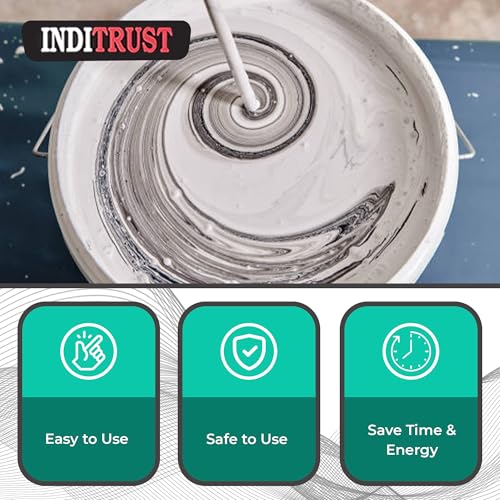 Inditrust 1250W 6 MONTHS WARRANTY Paint mixer Electric Multi Purpose Stirring Machine for Mixing Putty/Cement/Paint 100% Copper Winding 900 RPM (WITH 1 SPIRAL ROD) - Image 5
