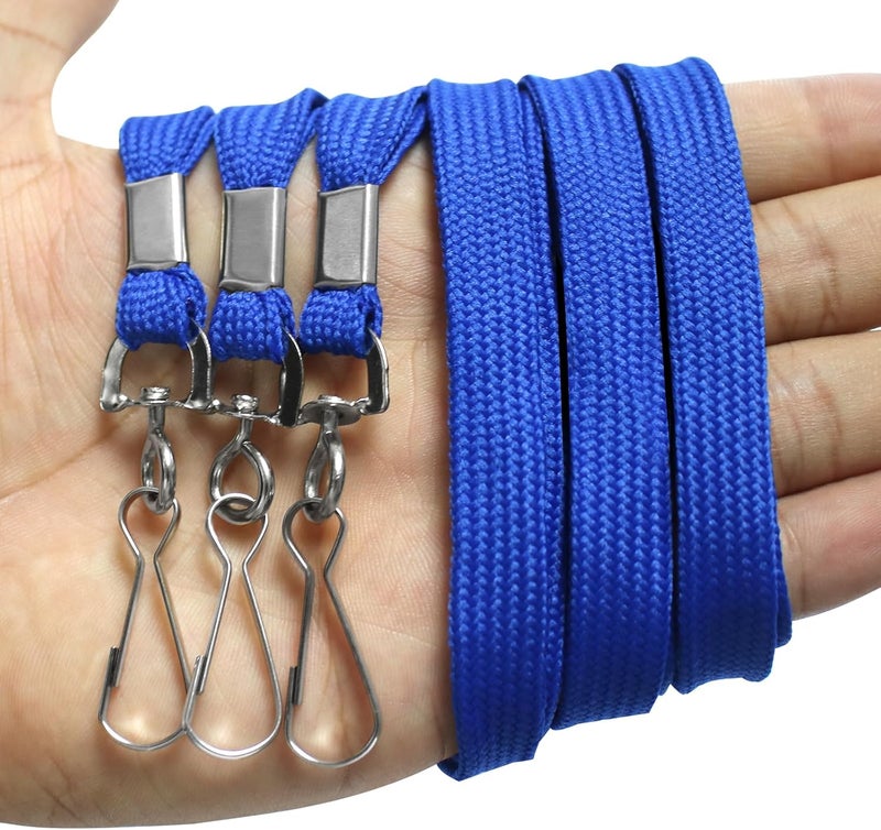 BAITEER 120 Pcs Blue Lanyards Premium Bulk Flat Lanyards 36" with Swivel J Hook for ID Name Badge Holder, VIP, School, Kids, Coach, Conference, Festival and Hang Keys - Image 3