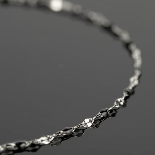 UMAOKANG 16.4 Feet Jewelry Making Chains Stainless Steel Chain Bulk DIY Necklace Supplies Black Enamel Lip Chain with Jewelry Findings - Image 5