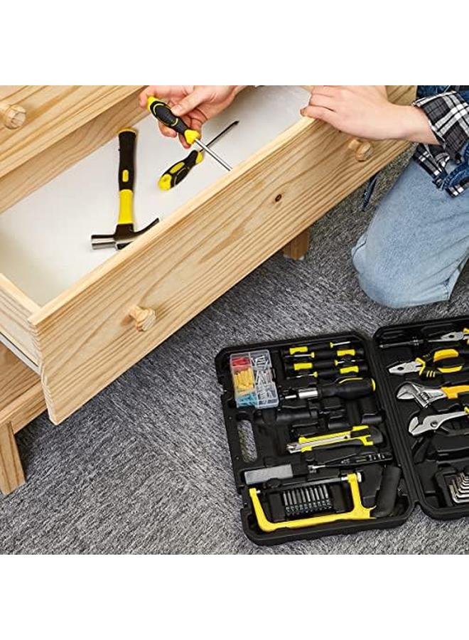 Heavy Duty 100 Piece Tool Set With Tool Bag Complete Toolbox For Home Repairs And Diy Projects Mechanics Tool Set Hand Tool Kit Garage Home Diy Professional Tool Organizer Compact.  - Image 4