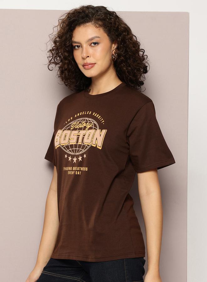 Dillinger Women Oversized Varsity Print T-Shirt - Image 3
