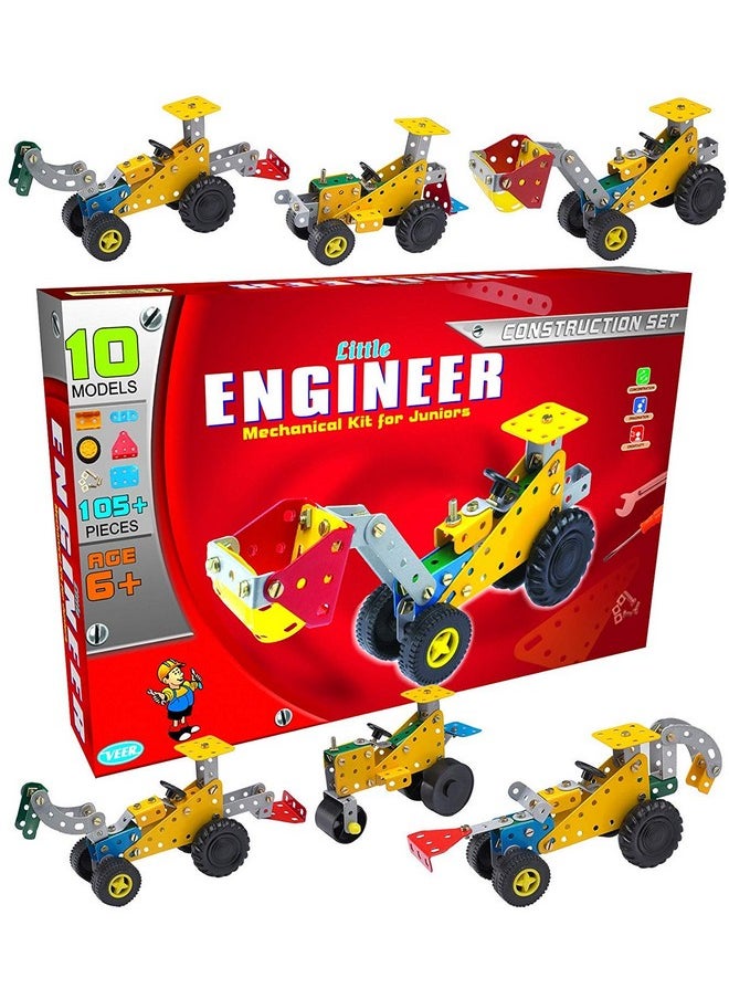 Nabhya - Nabhya Metal Construction Set Based Educational Toy 10 Model, Multicolour, 5+, 105+ Piece - Image 1
