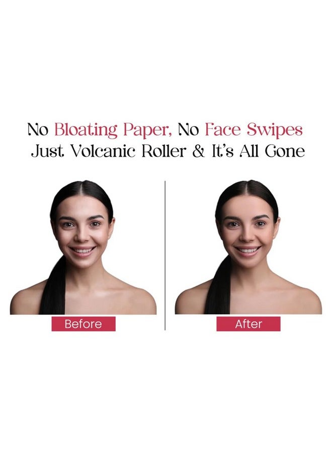 ميلاجرو بيوتي - أداة امتصاص الزيوت البركانية من Super Lustrous Face Roller للبشرة الدهنية | كرة للعناية بالبشرة قابلة لإعادة الاستخدام | للاستخدام في المنزل وأثناء التنقل | تدليك صغير | وردي - Image 1