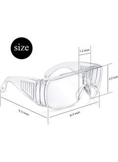 HY 2 Pairs Clear Safety Glasses, Over Eyeglasses Goggles Clear Glasses Anti- Fog/Scratch Eye Protection Polycarbonate Protective Eyewear Safety Goggles For Shooting, Lab, Outdoor, Workplaces  - Image 4