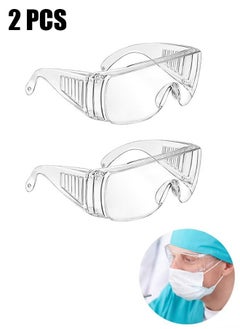 HY 2 Pairs Clear Safety Glasses, Over Eyeglasses Goggles Clear Glasses Anti- Fog/Scratch Eye Protection Polycarbonate Protective Eyewear Safety Goggles For Shooting, Lab, Outdoor, Workplaces  - Image 1