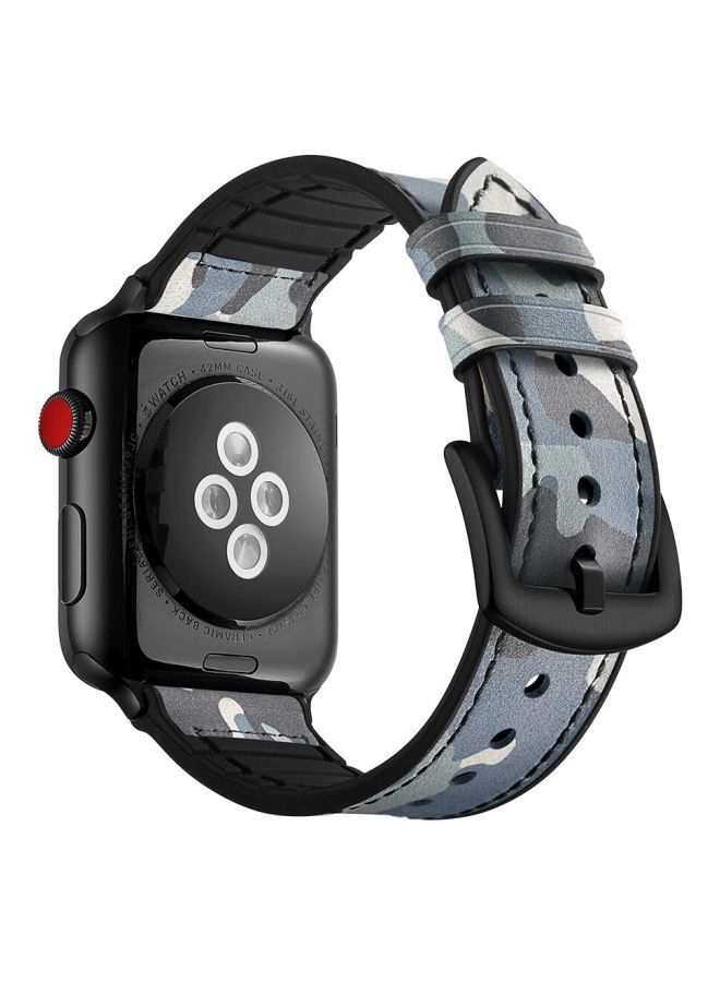 NIBEMINENT Replacement Band For Apple Watch Series 1/2/3/4 44/42 mm Camouflage Blue - Image 5