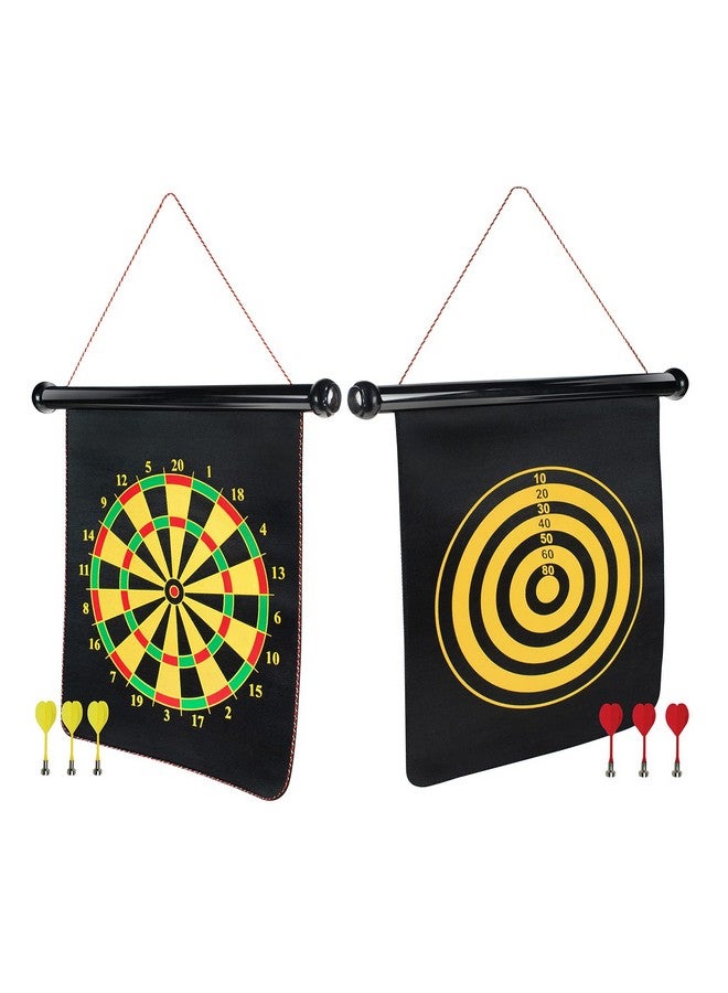 itoys Double Sided Magnetic Dart Board Game with 6 Magnetic Darts - Image 1