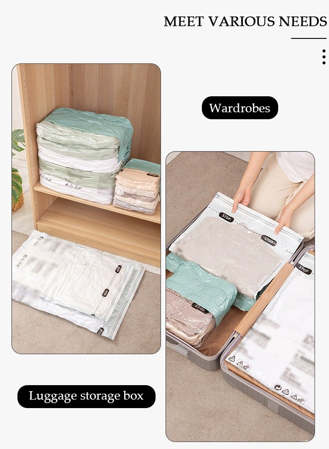 DUNISO 50*70*30 cm Cube Vacuum Storage Bags-5 Compression Bags No Pump or Pump Needed Reusable Compression Bags Large Space Saver Home Packing Organizers for Packing, Clothes, Comforters, Blankets - Image 3