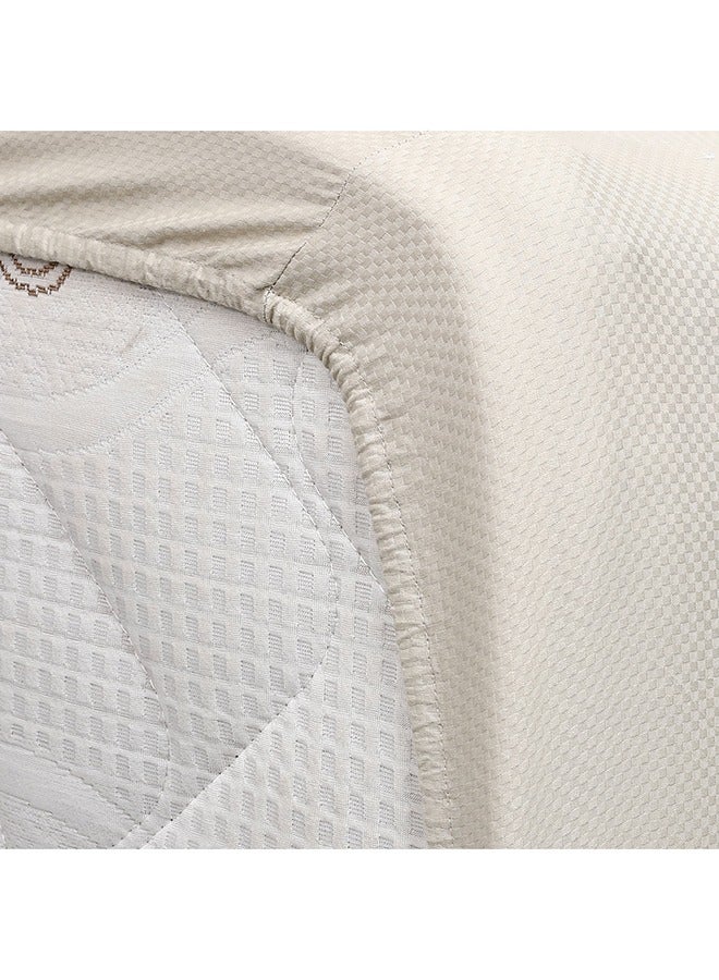 MEHALLA MEHALLA Fitted Sheet Set - Square Sateen  - Single-Light Grey-Egyptian Cotton 100%  - Image 5
