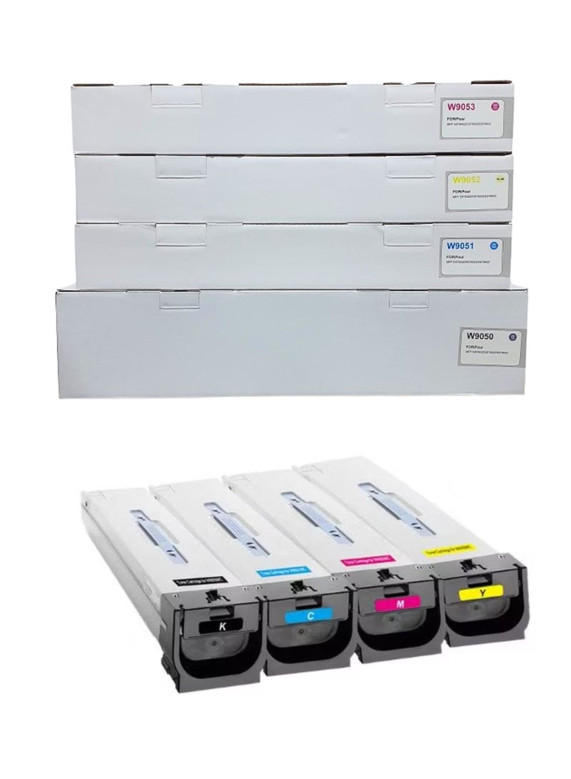 Terabyte W9050MC W9051MC W9052MC W9053MC Toner Cartridge (4-Pack-CYBM) Compatible for HP Color Managed MFP E87640Z E87650Z E87660 Printer - Image 1