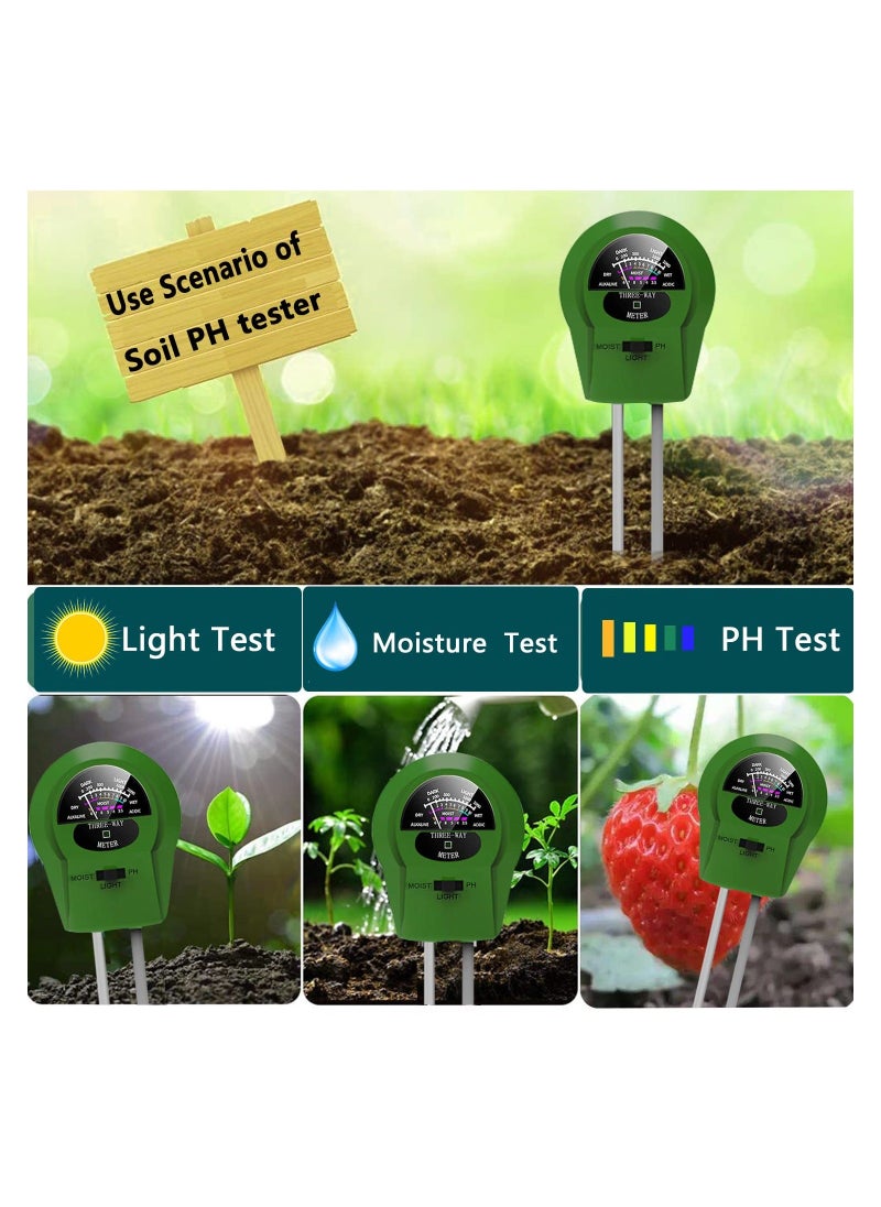 Y&D - Soil Moisture Meter, pH Meter 3-in-1 Tester, Moisture, Light, pH, Tool for Garden, Farm, Plant, Outdoor, Indoor, Water Soil, Hygrometer Sensor Gardening, Test Garden - Image 1