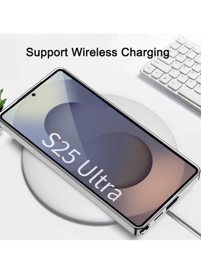 General Magnetic Leather Case for Samsung Galaxy S25 Ultra, [Compatible with Wireless Charging] Slim Shockproof PU Leather Business Protective Case for Samsung S25 Ultra  - Image 5