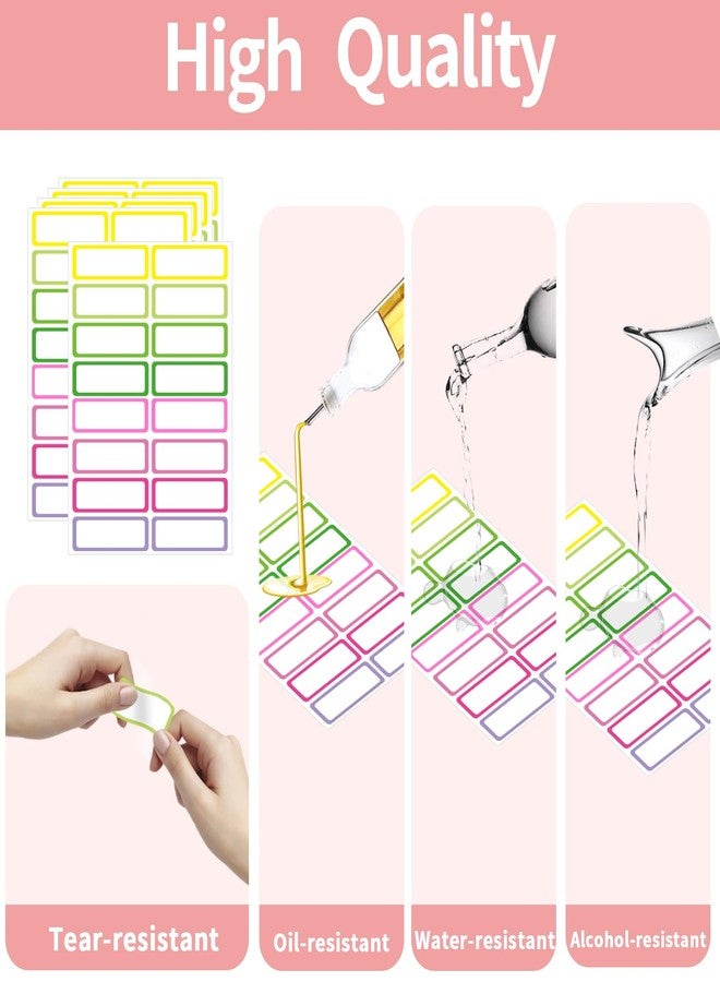 STARLIBOO Removable Labels, Removable Colored Labels Stickers,1x3 Inch Rectangular Stickers, Water/Oil/Tear Resistant for Food Containers/Classroom/Storage (8 Colors, 240 Labels) - Image 3
