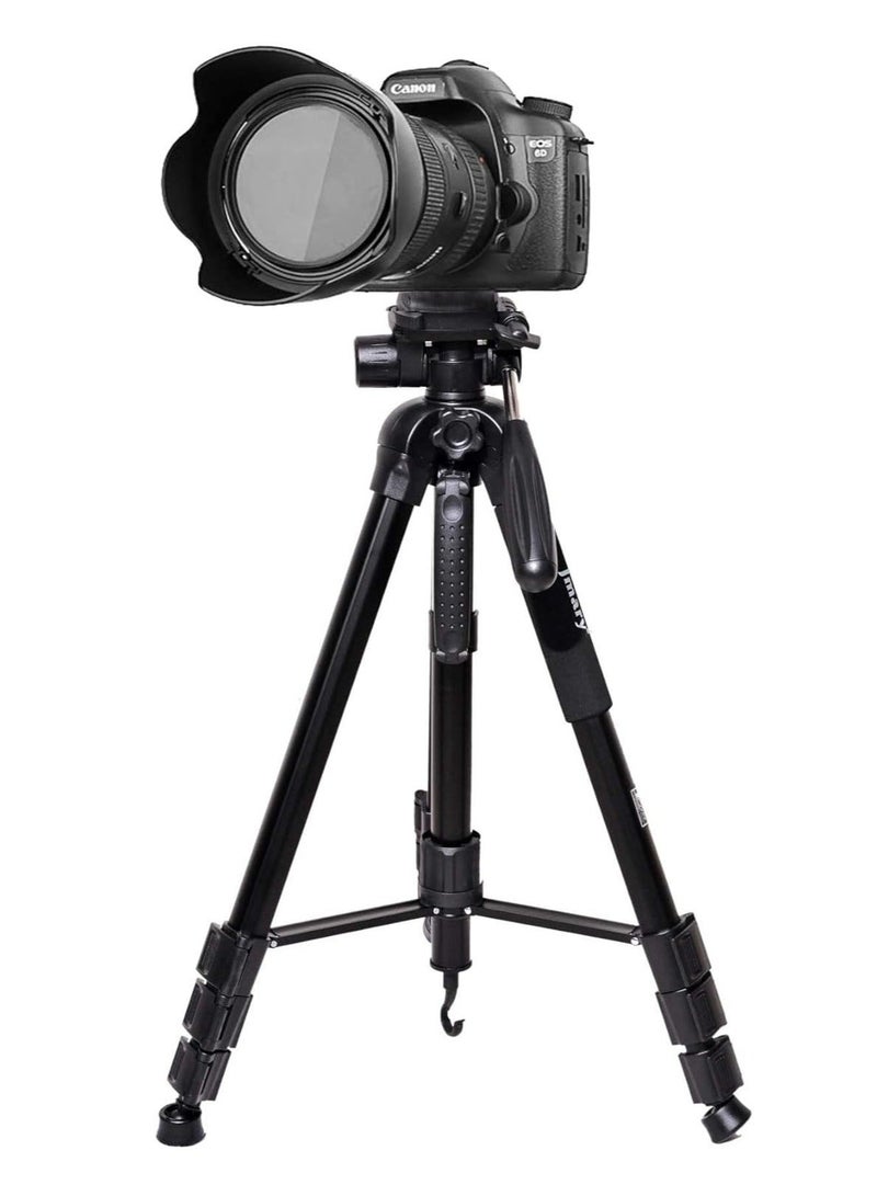 Jmary KP-2264 Professional Aluminium Tripod Monopod for All DSLR Cameras (Black) - Image 1