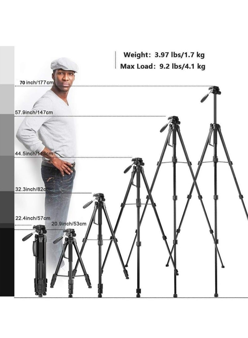 Jmary KP-2264 Professional Aluminium Tripod Monopod for All DSLR Cameras (Black) - Image 3