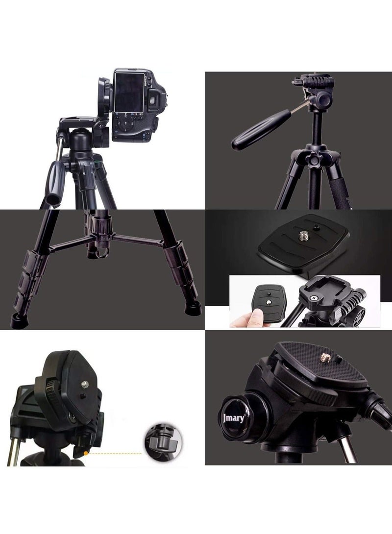 Jmary KP-2264 Professional Aluminium Tripod Monopod for All DSLR Cameras (Black) - Image 5