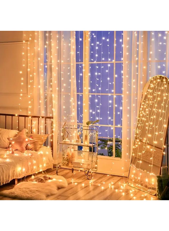 59.06 Inch White LED Curtain Light String For Wedding Christmas Party Decoration - Image 2
