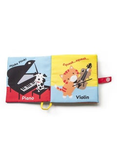 DEMDACO Playing Animal Friends Music Note Primary Hues Children Musical Soft Book Toy  - Image 3
